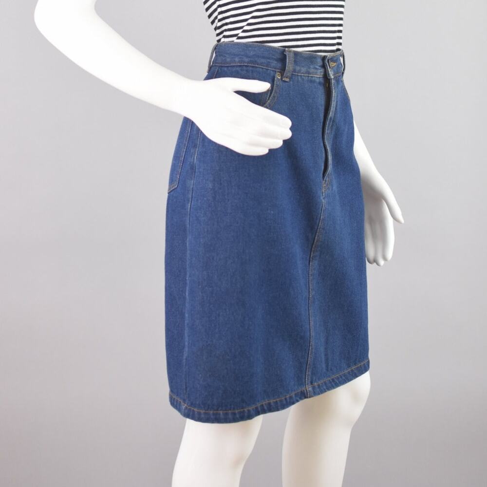 Vintage 90s Newport News Denim Jean Skirt, Women's Size 8, 28" Waist - Picture 2 of 9